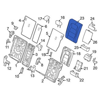 Jaguar OE - Rear Left Seat Back Cushion Cover