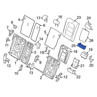 Jaguar OE - Rear Right Seat Back Cushion Cover