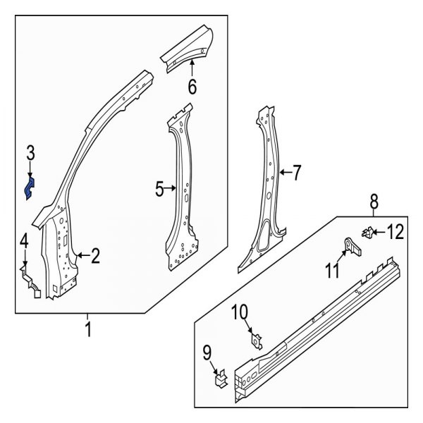 Body A-Pillar Reinforcement Insulator