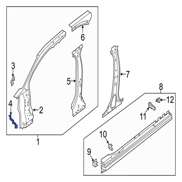 Body A-Pillar Reinforcement Insulator