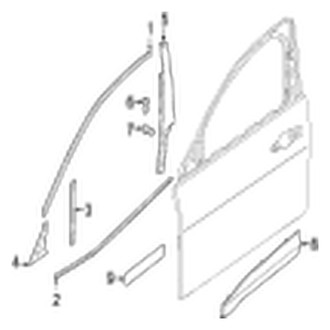Jaguar OE - Front Door - Exterior Trim