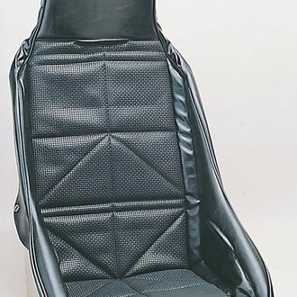 Jaz® - Drag Race Black Vinyl Race Seat Cover