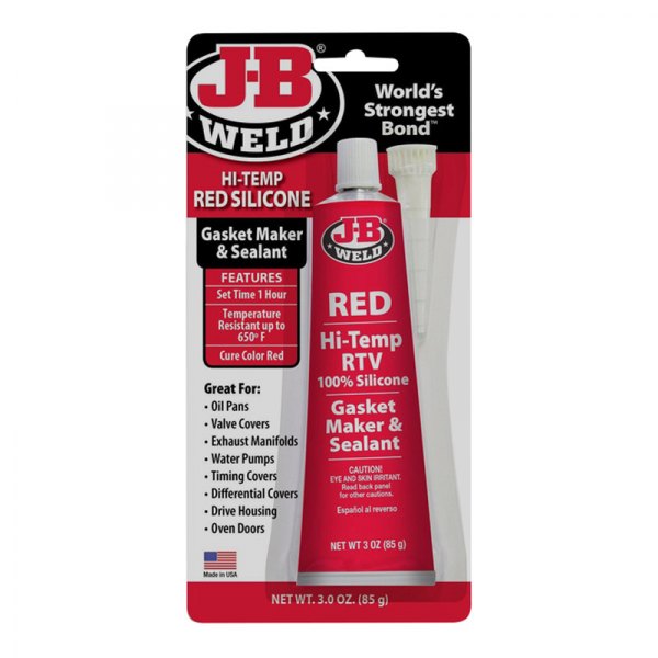 JB Weld® - Hi-Temp™ 3 oz. Red Silicone Gasket Maker and Sealant