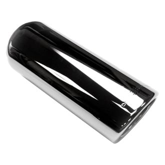 JBA® - 304 SS Round Rolled Edge Angle Cut Weld-On Chrome Plated Exhaust Tip (4" Inlet, 4.5" Outlet, 12" Length)