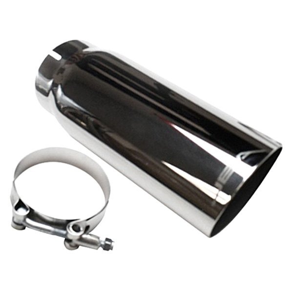 JBA® - 304 SS Round Angle Cut Chrome Plated Exhaust Tip