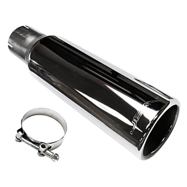 JBA® - 304 SS Round Angle Cut Double-Wall Chrome Plated Exhaust Tip