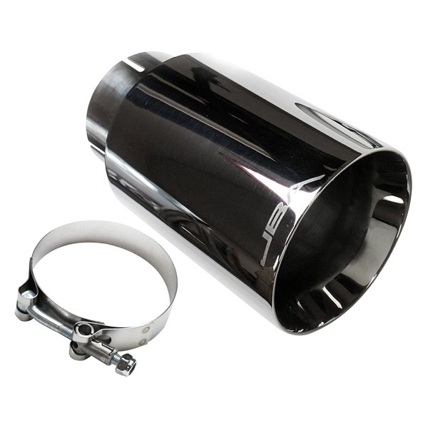 JBA® - 304 SS Round Straight Cut Double-Wall Chrome Plated Exhaust Tip