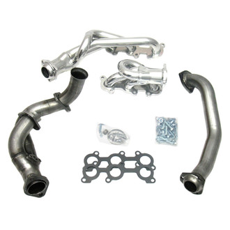JBA® - Cat4ward Stainless Steel Silver Ceramic Coated Short Tube Exhaust Headers