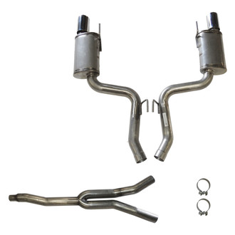 JBA® - 304 SS Cat-Back Exhaust System with Split Rear Exit