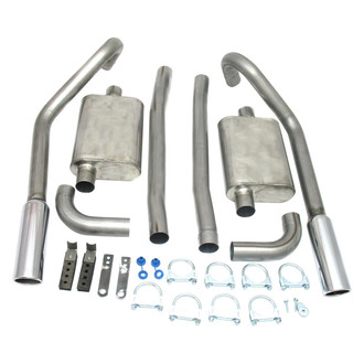 JBA® - Stainless Steel Mid Pipe-Back Exhaust System with Split Rear Exit