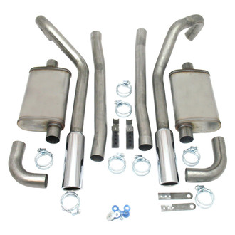 JBA® - Stainless Steel Mid Pipe-Back Exhaust System with Split Rear Exit