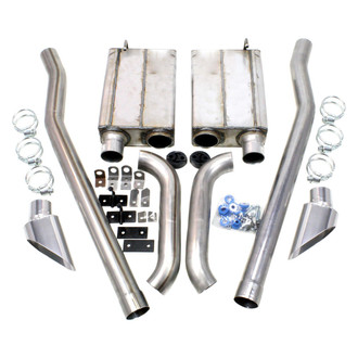 JBA® - Stainless Steel Mid Pipe-Back Exhaust System with Split Side Exit