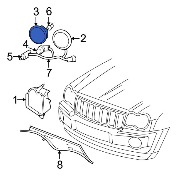 Jeep OE L0009006 - Front Headlight Bulb