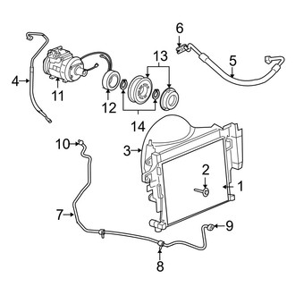 Jeep OE - Air Conditioner & Heater - Condenser, Compressor & Lines (3.7L)