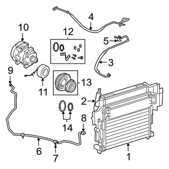 Jeep OE - Air Conditioner & Heater - Condenser, Compressor & Lines (5.7L)