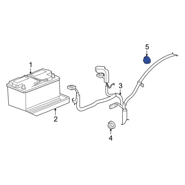 Jeep OE 6101968 Lower Battery Cable Nut