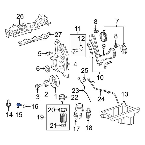 Jeep OE 5073945AB Engine Oil Drain Plug