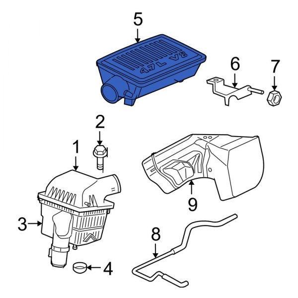 Jeep OE 53013517AD Engine Air Intake Resonator