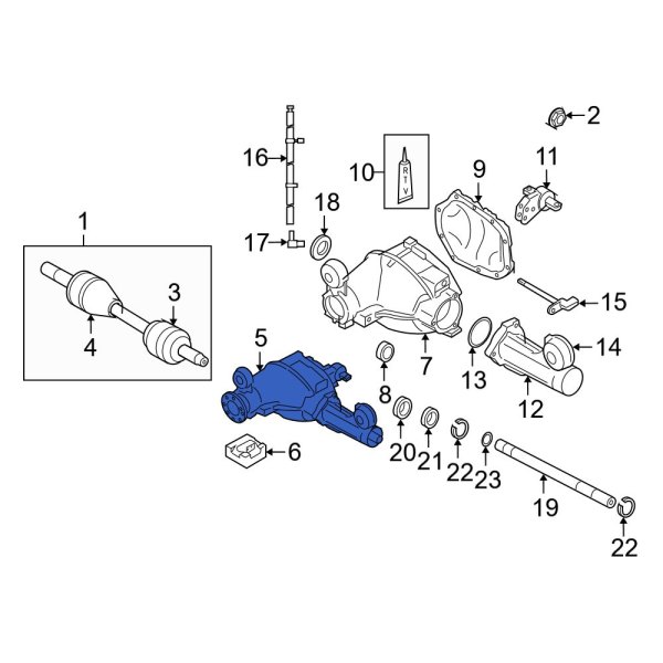 Jeep OE 52111936AD Front Differential Carrier