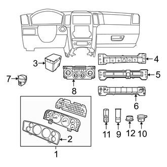 Jeep OE - Instrument Panel - Cluster & Switches (Laredo / Limited / Overland / SRT8)