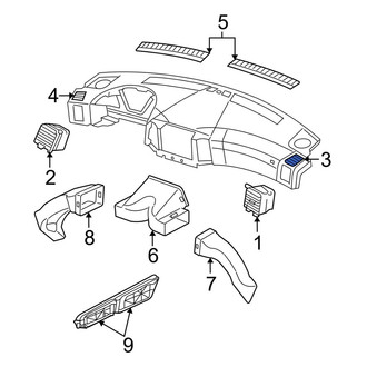 Jeep OE - Left Lower Dashboard Air Vent