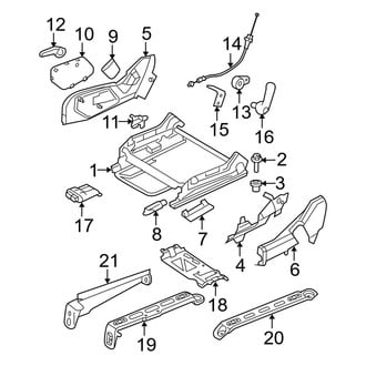 Jeep OE - Seats & Tracks - Tracks & Components (Manual Passenger Seat)