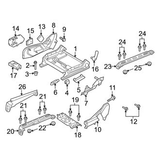 Jeep OE - Seats & Tracks - Tracks & Components (Power Passenger Seat)