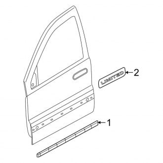 Jeep OE - Front Door - Exterior Trim