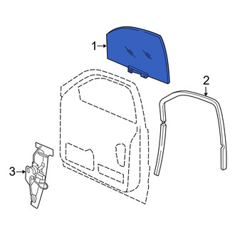 Jeep OE - Front Right Door Glass