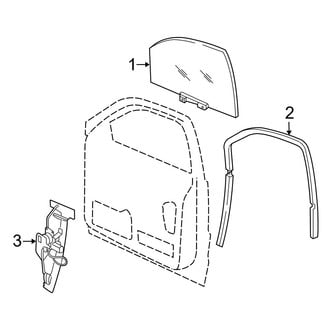 Jeep OE - Front Door - Glass & Hardware