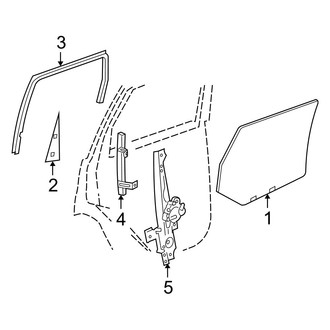 Jeep OE - Rear Door - Glass & Hardware