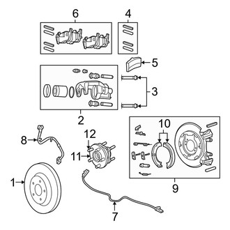 Jeep OE - Rear Suspension - Brake Components (Laredo / Limited)