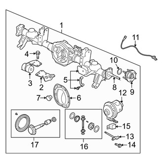 Jeep OE - Rear Suspension - Axle Housing (With Electronic Stability), (AWD)