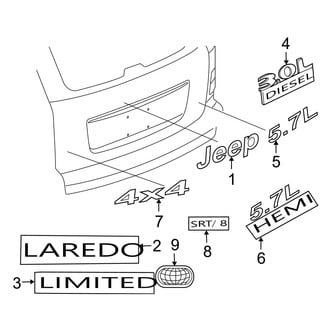 Jeep OE - Lift Gate - Exterior Trim
