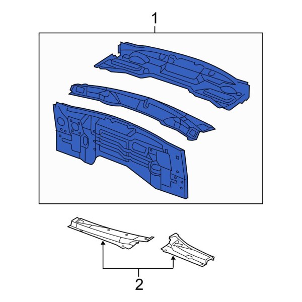 Jeep OE 68021019AH Front Cowl Panel