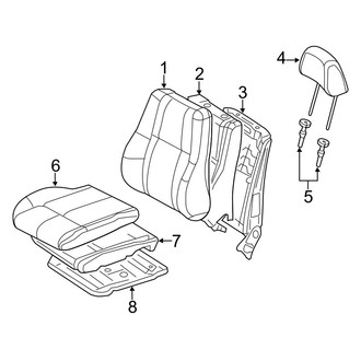 Jeep OE - Seats & Tracks - Front Seat Components (With Cloth Trim)