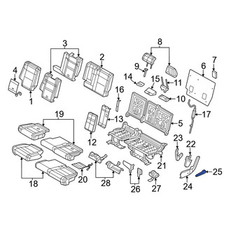 Jeep OE - Rear Right Seat Back Recliner Adjustment Handle
