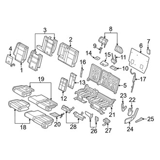 Jeep OE - Seats & Tracks - Rear Seat Components (With Leather Trim)