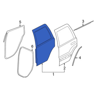 Jeep OE - Rear Left Door Shell