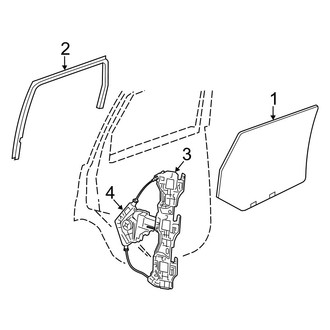 Jeep OE - Rear Door - Glass & Hardware