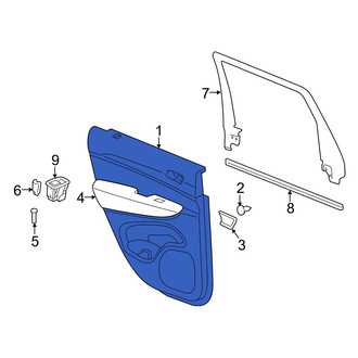 Jeep OE - Rear Left Inner Door Interior Trim Panel