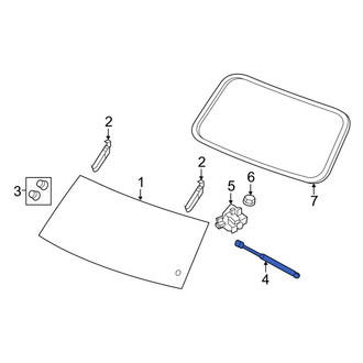 Jeep OE - Left Back Glass Lift Support