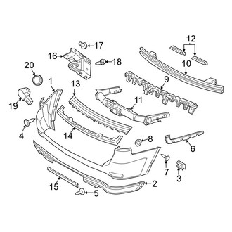 Jeep OE - Rear Bumper - Bumper & Components (Laredo / Limited / Overland)