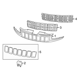Jeep OE - Grille & Components (Laredo / Limited / Overland / SRT / Summit)