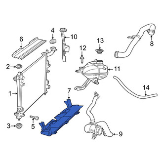 Jeep OE - Lower Radiator Support Baffle