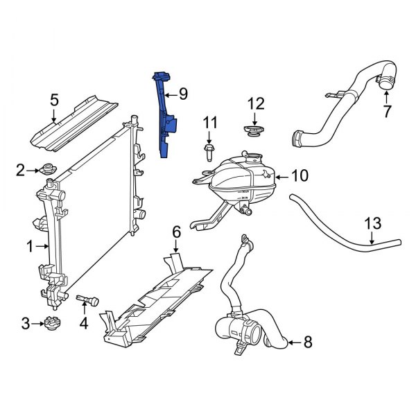 Radiator Support Air Deflector