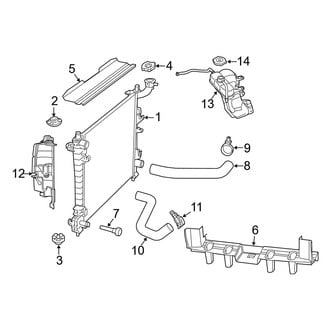 Jeep OE - Cooling - Radiator & Components (Altitude / High Altitude / Laredo / Limited / Limited X / Overland / Summit / Trailhawk / Upland 3.6L)