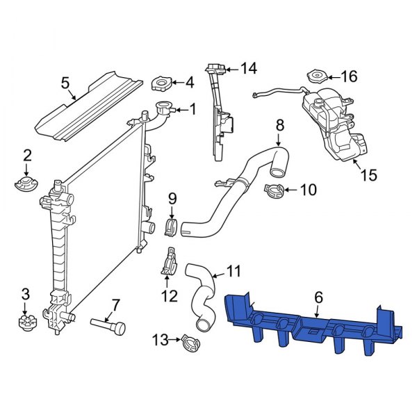 Radiator Support Baffle