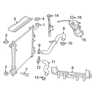 Jeep OE - Cooling - Radiator & Components (High Altitude / Limited / Limited X / Overland / Summit / Trailhawk 5.7L)