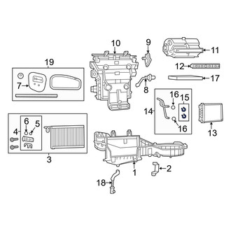 Jeep OE - HVAC Heater Hose Outlet Tube Hardware Kit